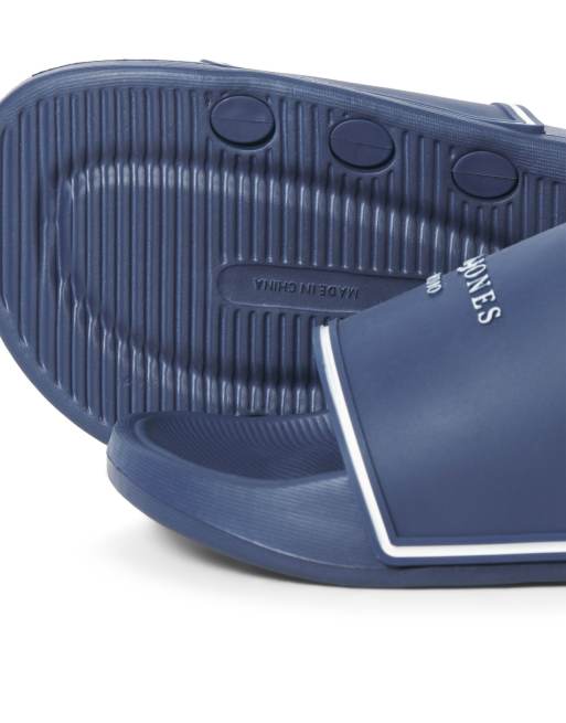 Jack & Jones - Pool - Slippers in marineblauw, 4 van 7