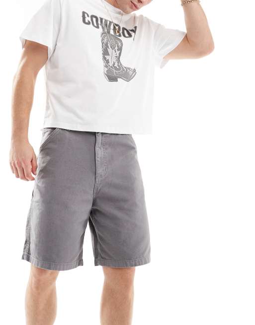 Jack & Jones - Posede og grå tømrer-denimshorts 