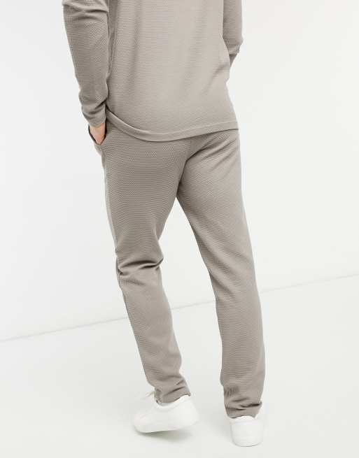 Jack & Jones - Premium - Beige joggingbukser med tekstur - Del af sæt, 2 af 4