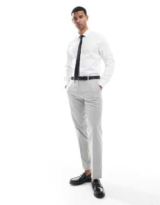 Jack & Jones – Premium – Beige kostymbyxor i linnetyg, del av kostym - view 1