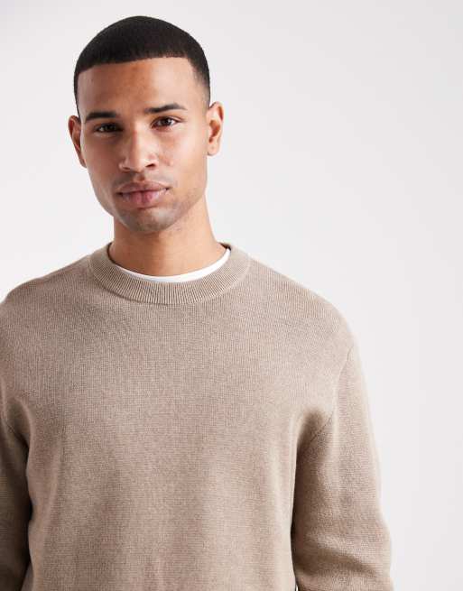 Jack & Jones Premium – Beige, stickad tröja med rund halsringning, 5 av 5