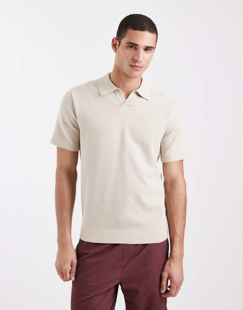 Jack & Jones - Premium - Beige strikket overdel med halshak - view 1