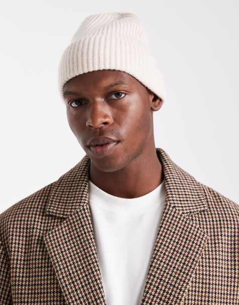 Jack & Jones Premium – Beżowa czapka beanie z mieszanki wełny - view 1