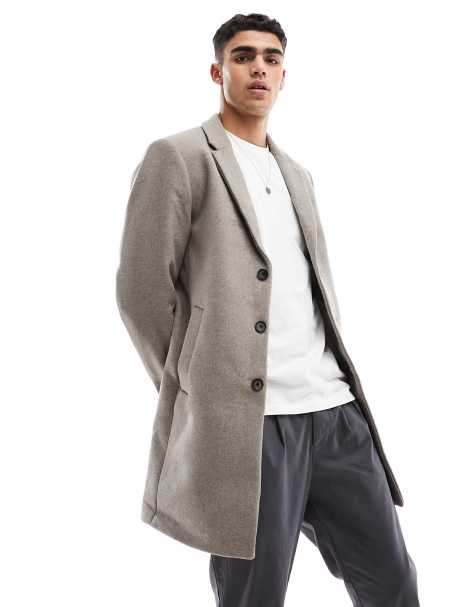 Jack & Jones Premium – Beżowy płaszcz wełniany - view 1