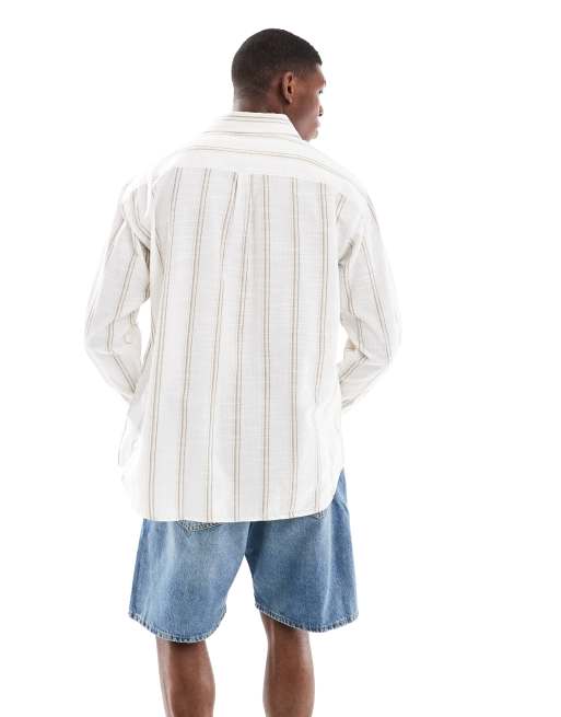 Jack & Jones Premium – Biała koszula z długim rękawem w paski, 3 z 4