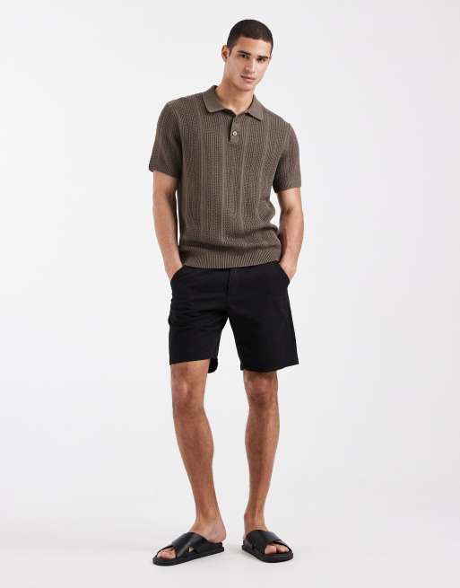 Jack & Jones Premium – Brązowa koszulka polo z grubej dzianiny, 2 z 5