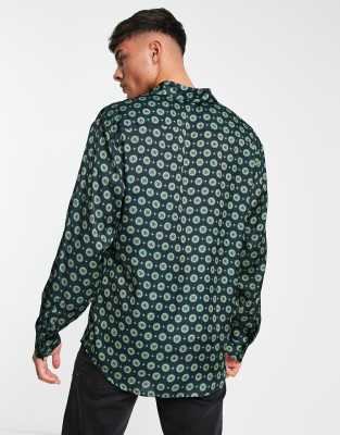 Camicia in raso a maniche lunghe con stampa mandala-Nero - Jack&Jones Camicia donna  - immagine2