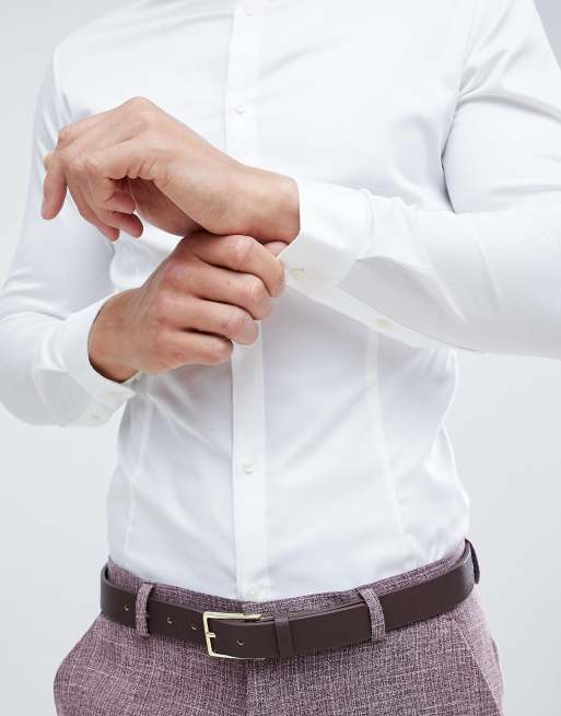 Jack & Jones Premium - Camicia super slim stretch elegante bianca, 3 di 4