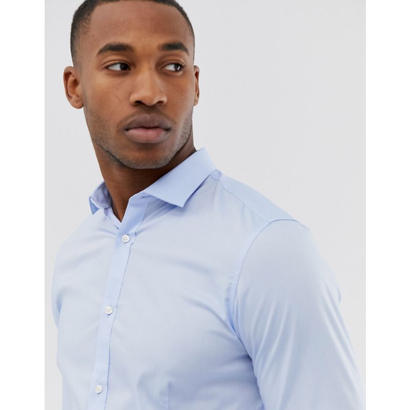 Camicie tinta unita Camicie Jack & Jones Premium - Camicia super slim stretch elegante blu
