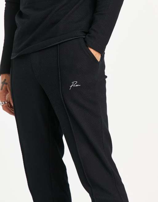 Jack & Jones Premium co-ord textured jogger in black, 3 of 4