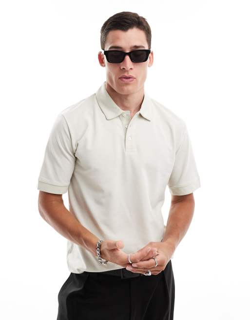 Jack & Jones Premium color block pique polo in green