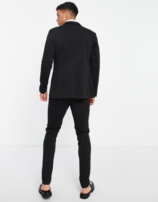 Jack & Jones Premium - Costume ajusté en jersey avec pantalon et veste - Noir, 2 de 4