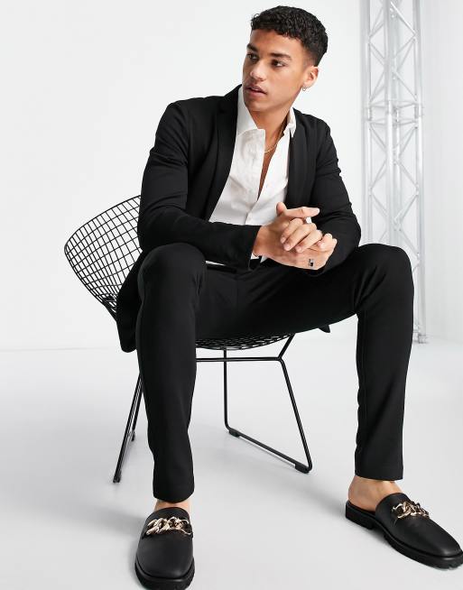 Jack & Jones Premium - Costume ajusté en jersey avec pantalon et veste - Noir, 4 de 4
