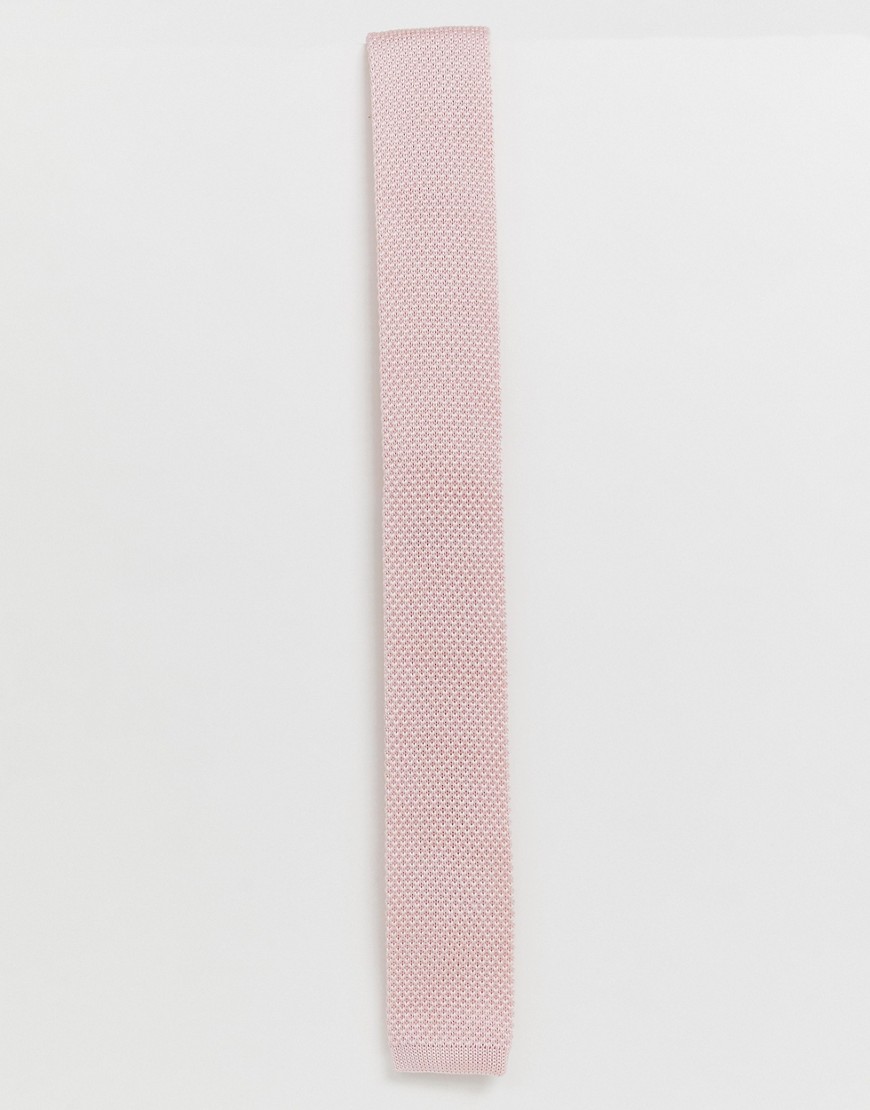 Jack & Jones Premium - Cravatta lavorata a maglia rosa