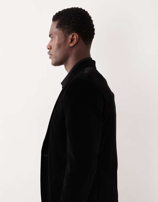Jack & Jones Premium – Czarna aksamitna marynarka smokingowa, 4 z 5