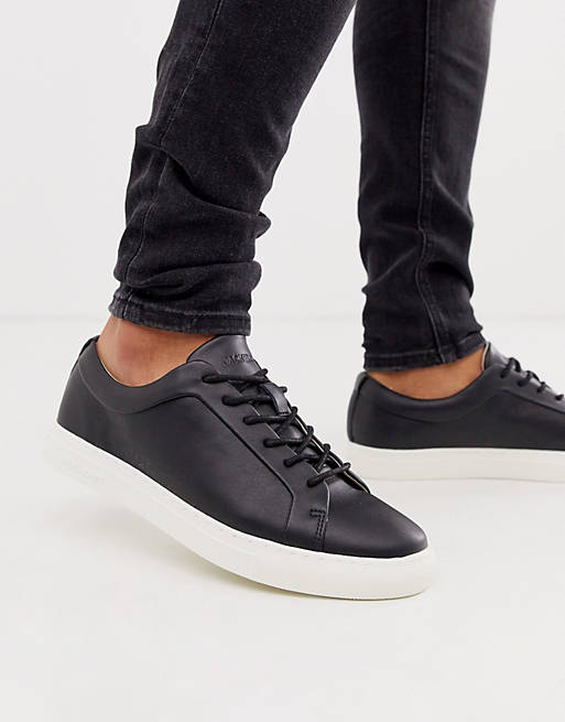 Jack & Jones Premium – Czarne buty sportowe z imitacji skóry