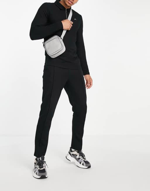 Jack & Jones Premium – Czarne teksturowane joggersy, część zestawu, 4 z 4
