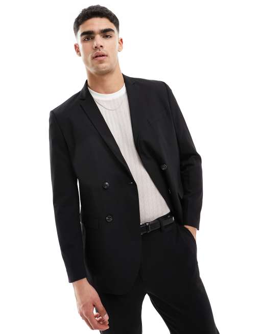 Jack & Jones Premium - Double-breasted colbert in zwart, 4 van 5