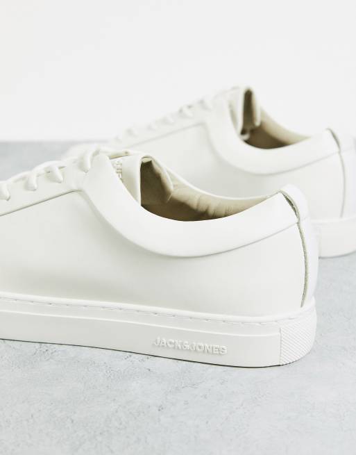 Jack & Jones Premium faux leather sneaker white | ASOS