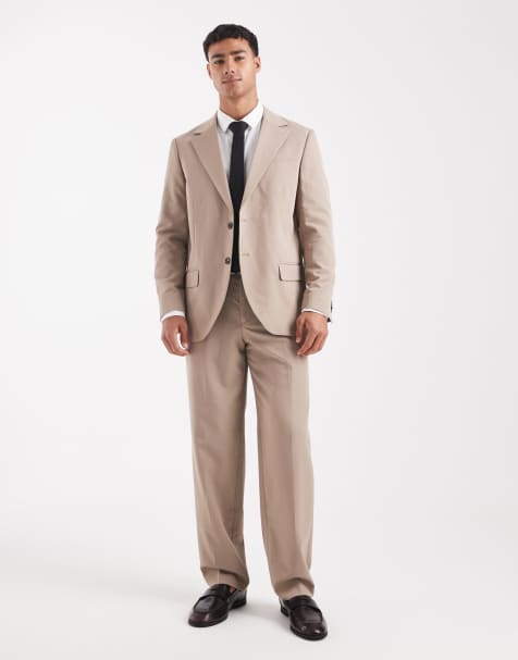 Jack & Jones Premium – Franco – Beżowy luźny garnitur - view 1