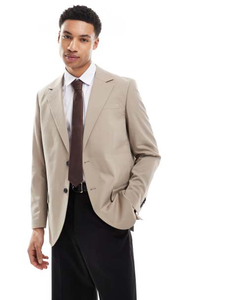 Jack & Jones Premium – Franco – Locker geschnittene Jacke in Beige - view 1