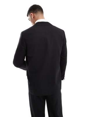 Jack & Jones Premium Franco Relaxed Fit Suit Jacket In Black