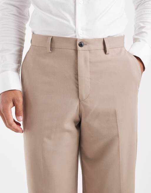 Jack & Jones Premium Franco relaxed fit suit pants in beige, 4 of 5