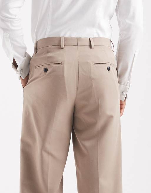 Jack & Jones Premium Franco relaxed fit suit pants in beige, 5 of 5