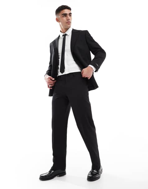 Jack & Jones - Premium - Franco - Sorte habitbukser i afslappet pasform - view 1