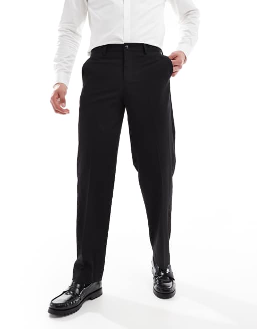 Jack & Jones – Premium – Franco – Svarta, avslappnade kostymbyxor, 4 av 5
