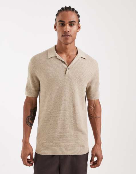Jack & Jones - Premium gebreide polo in beige - view 1