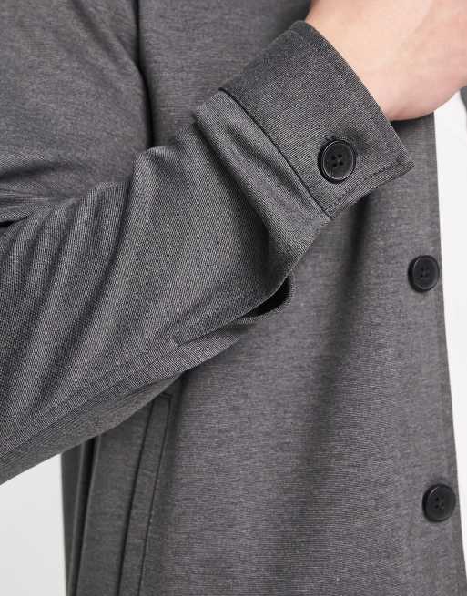 Jack & Jones - Premium - Grå habitjakke i jersey i slim fit, 4 af 5