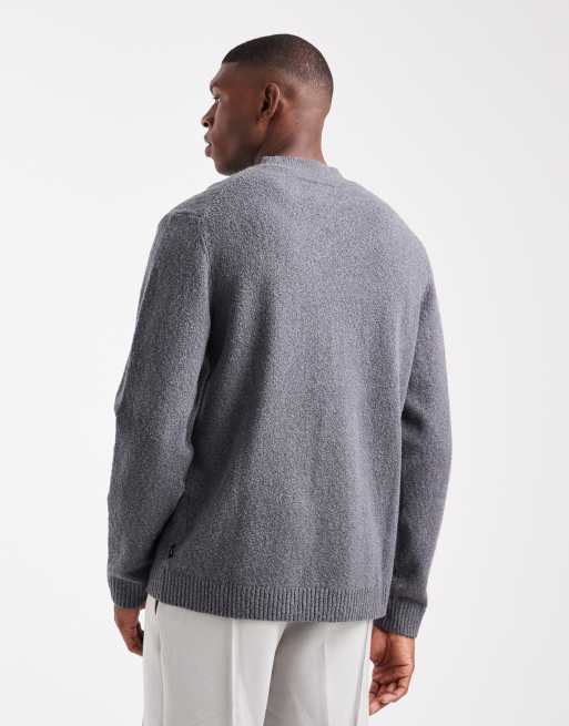 Jack & Jones Premium – Grå tröja i bouclé, 3 av 5