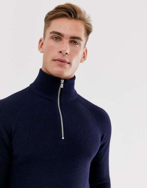 half zip jack and jones