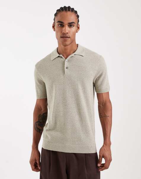 Jack & Jones Premium knitted polo in light green