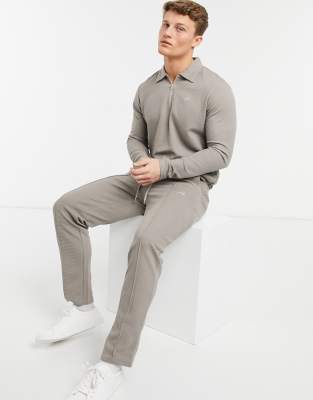 Jack & Jones Premium - Joggers testurizzati, colore beige in coordinato