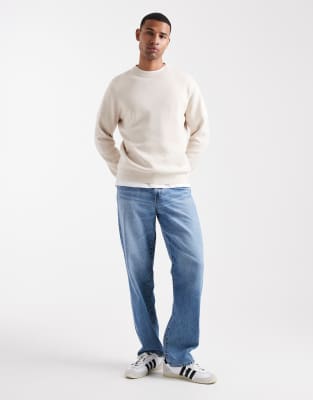Jack & Jones Oversize Thick Rib Knit Sweater In White
