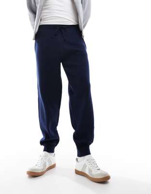 Jack & Jones Premium knit lounge sweatpants in navy-Gray