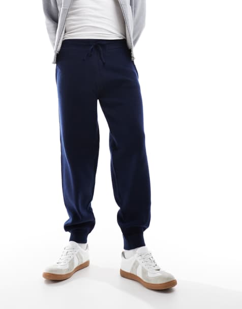 Jack & Jones Premium knit lounge sweatpants in navy - view 1