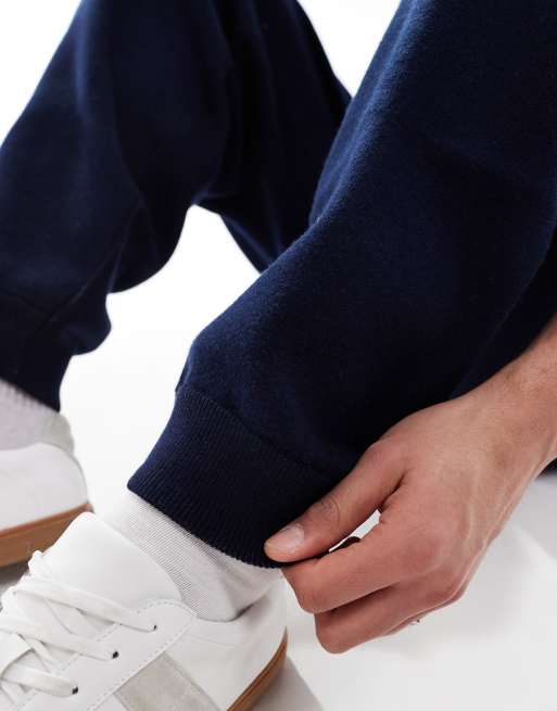 Jack & Jones Premium knit lounge sweatpants in navy, 3 of 5