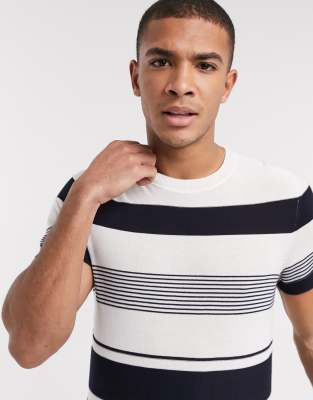 jack and jones black and white t shirt
