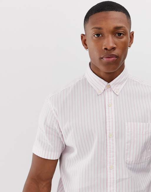 Jack & Jones Premium – Koszula na krótki rękaw w różowe paski, 3 z 4