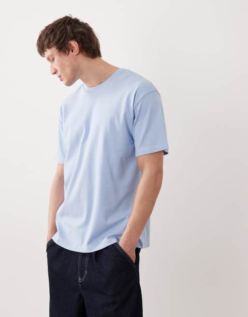 Jack & Jones - Premium - Kraftig lyseblå T-shirt med rygprint, 2 af 5