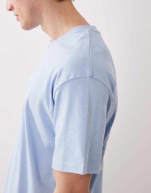 Jack & Jones - Premium - Kraftig lyseblå T-shirt med rygprint, 5 af 5