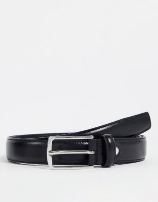 JACK & JONES PREMIUM LEATHER BELT IN BLACK