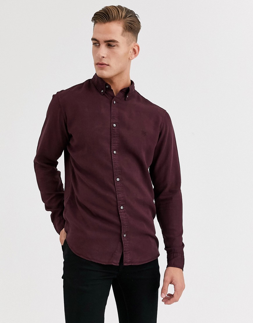 Jack & Jones – Premium – Lila skjorta i overdye
