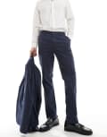 [Jack & Jones] Jack & Jones Premium linen mix slim fit pants in navy 52 Dark Navy