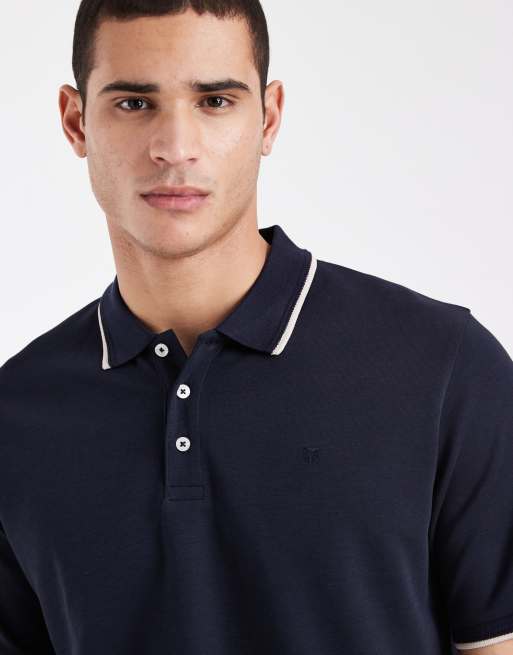 Jack & Jones - Premium - Marineblå polotrøje med kontrastkrave, 5 af 5