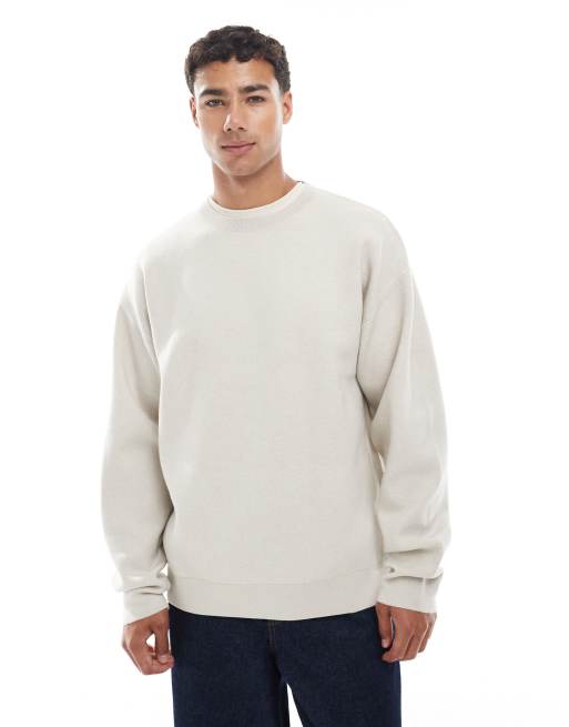 Jack & Jones Premium – Miękki szary sweter z okrągłym dekoltem