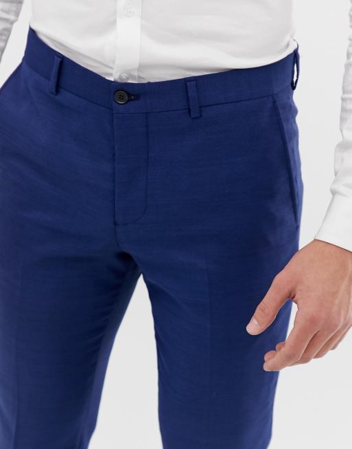 Jack & Jones Premium – Niebieskie spodnie garniturowe o dopasowanym kroju, 3 z 4